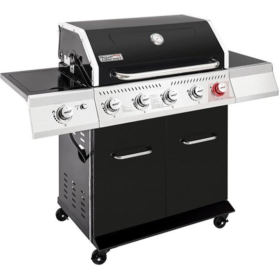 Royal Gourmet 5-Burner Propane Gas Grill with Side Burner