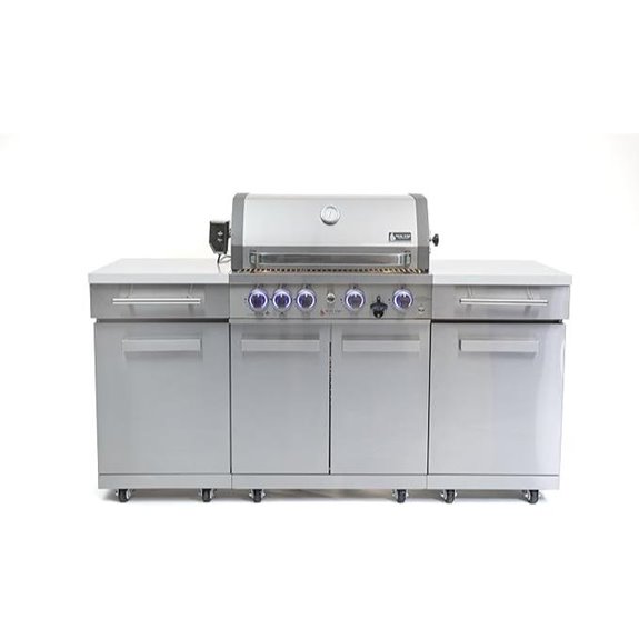 Mont Alpi 5-Burner Outdoor Gas Grill with Rotisserie