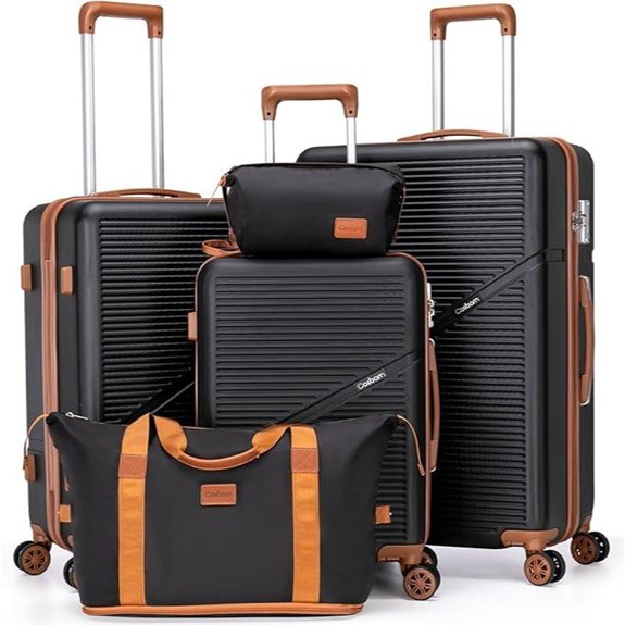 5-Piece Hard Case Luggage Set with TSA Lock