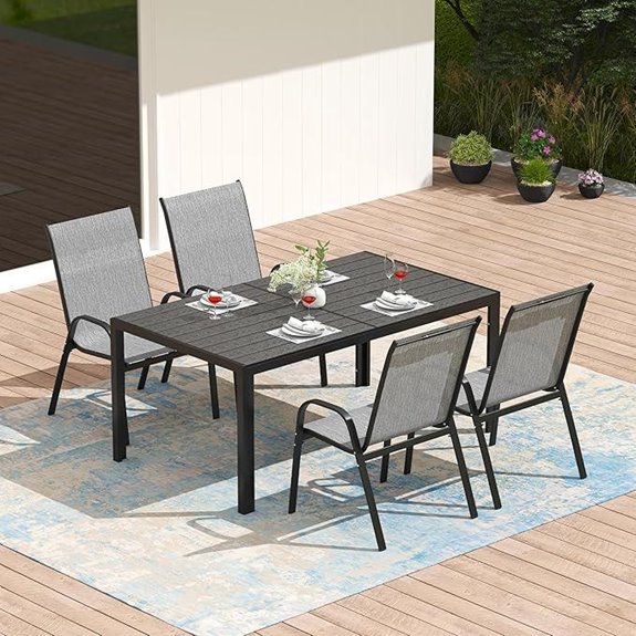 PIZZELLO 5-Piece Outdoor Patio Dining Set
