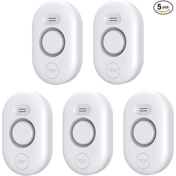 5 Pack Water Leak Detectors with Alarm