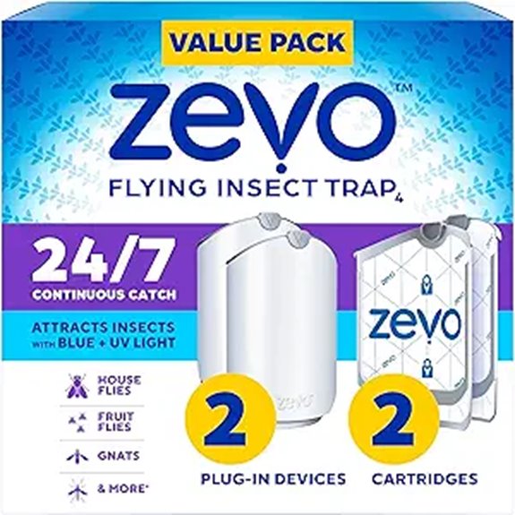 Zevo 2 Flying Insect Trap with Refill Cartridges