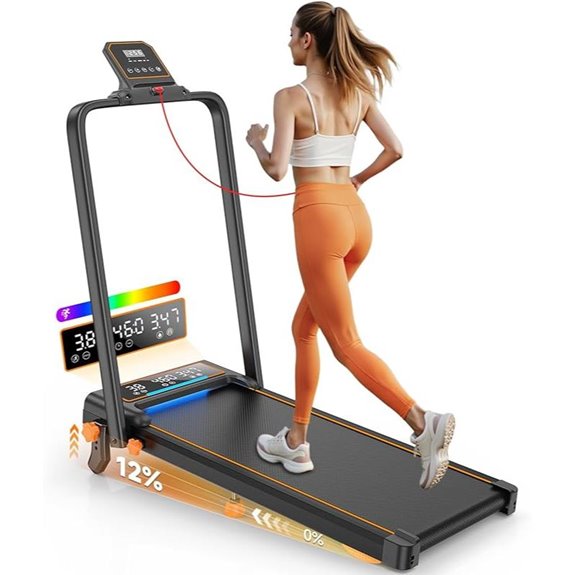 Foldable Treadmill Walking Pad with Incline & App