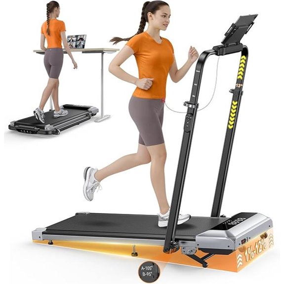 Walking Pad Treadmill with Incline Folding App & Remote