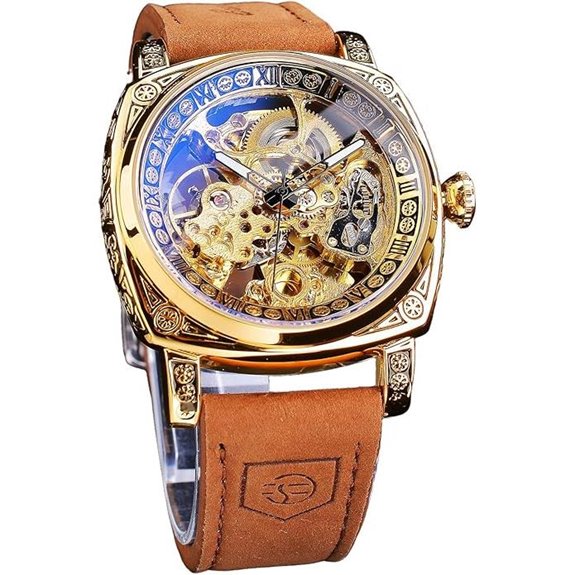 FORSINING Men's Skeleton Mechanical Wristwatch