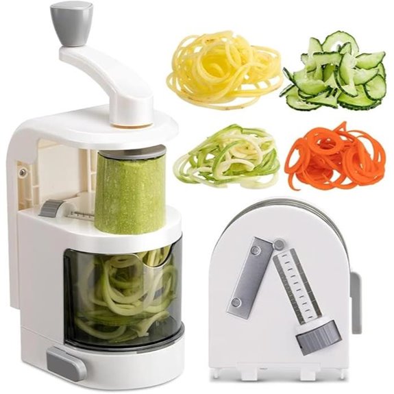 4-in-1 Vegetable Spiralizer with Strong Suction Cup