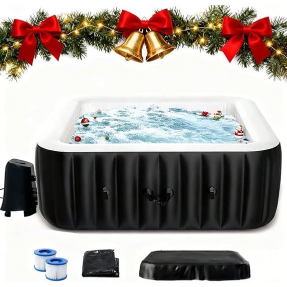 LILYPELLE 4-6 Person Inflatable Hot Tub Set