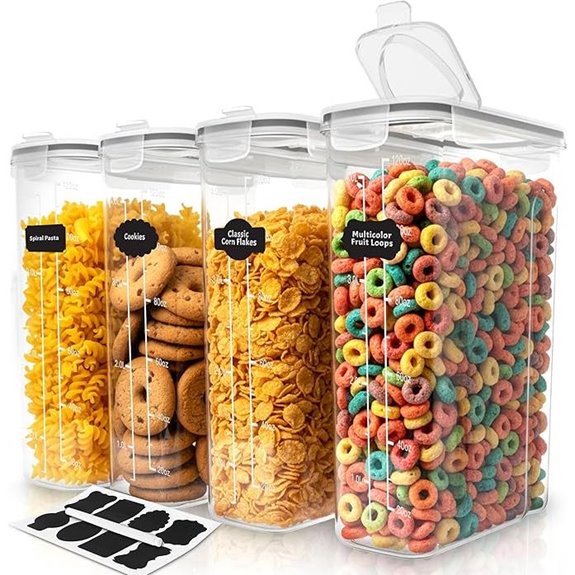 Utopia Kitchen 4-Pack Cereal Storage Containers