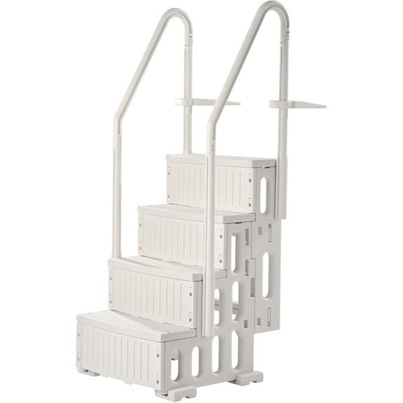 VEVOR Pool Ladder with Double Handrails 4 Steps