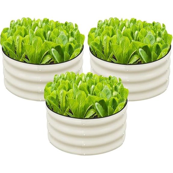 SnugNiture 3-Piece Galvanized Round Garden Bed Kit