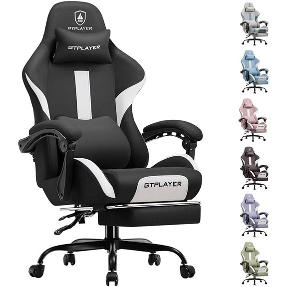 GTRACING Gaming Chair with Foot Rest and Lumbar