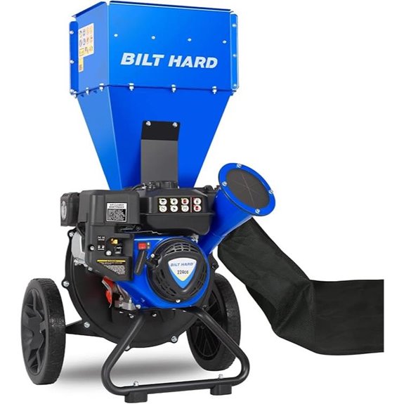 BILT HARD Gas-Powered Wood Chipper with Collection Bag