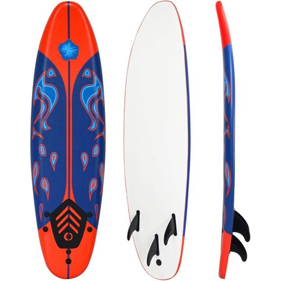 Giantex 6' Foam Surfboard with Removable Fins