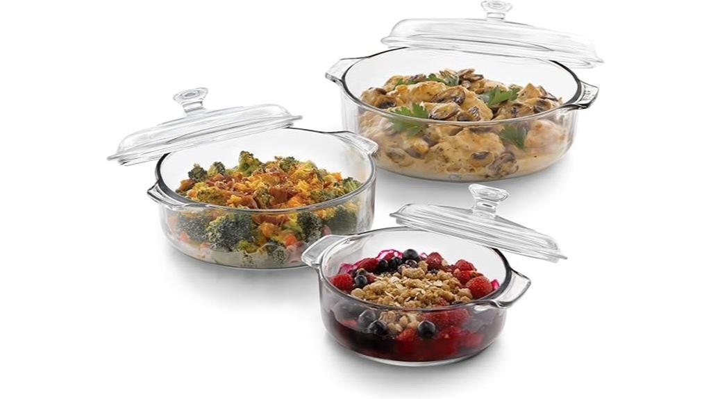 glass casserole dish set