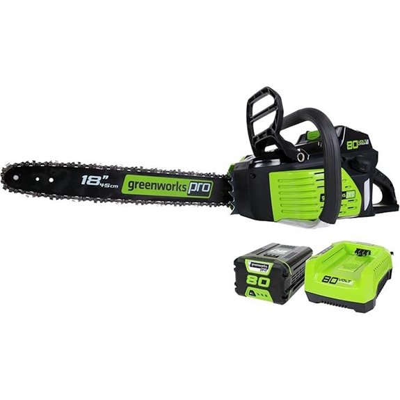 Greenworks 80V 18 Cordless Chainsaw with Battery