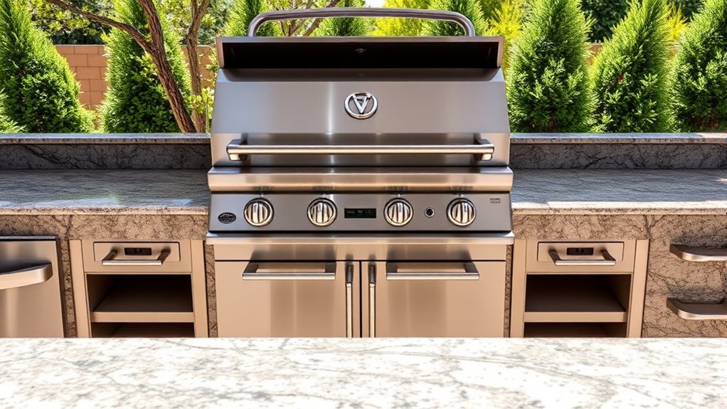 grill size fuel features