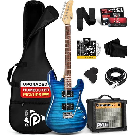 Pyle Electric Guitar Kit with Amp and Accessories