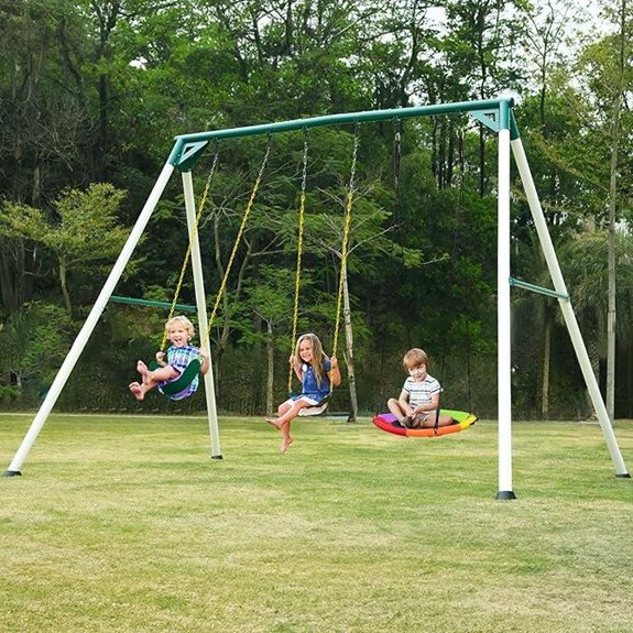 Hapfan 9.5' Heavy Duty Swing Set with Swings