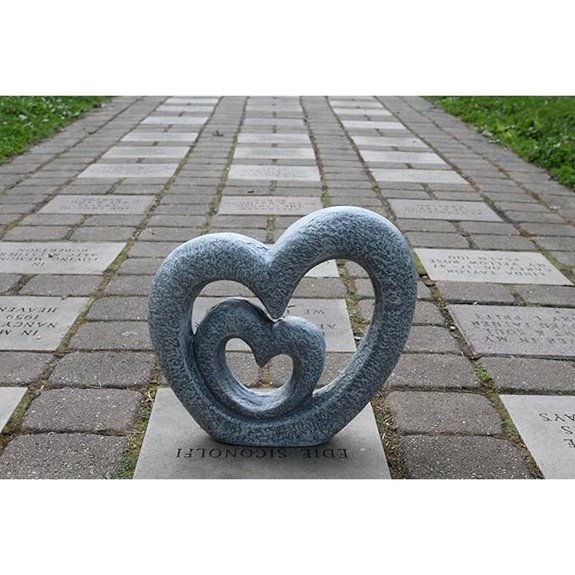 heart shaped garden sculpture