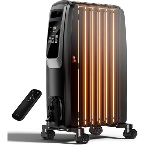 Oil Filled Space Heater with Thermostat and Timer