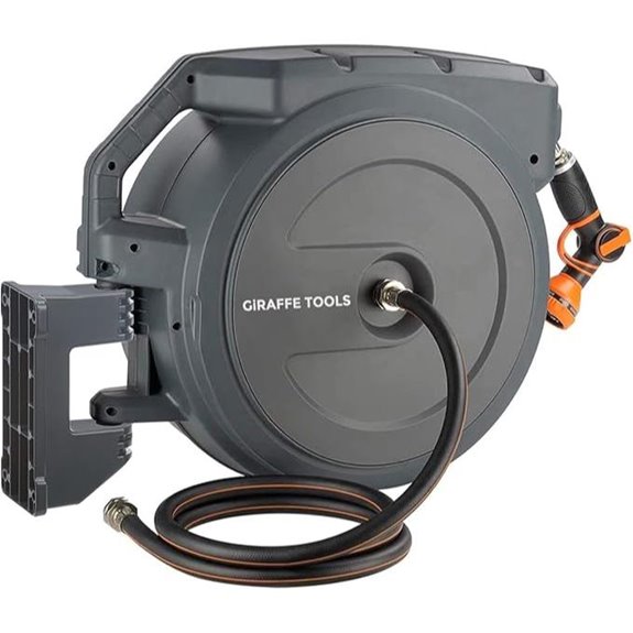 Giraffe Retractable Garden Hose Reel 90ft Heavy Duty