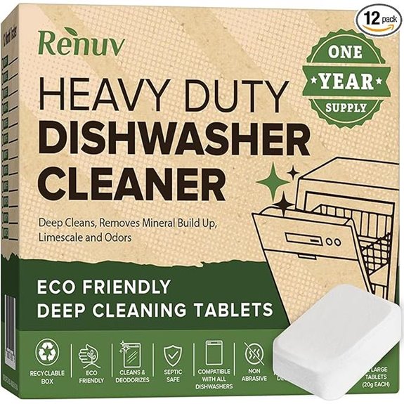 Heavy Duty Dishwasher Cleaner & Deodorizer Tablets
