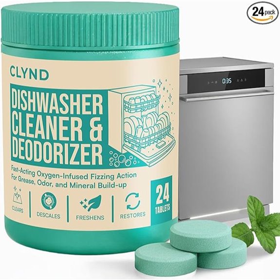 Dishwasher Cleaner Tablets 24 Pack Heavy Duty Odor Eliminator