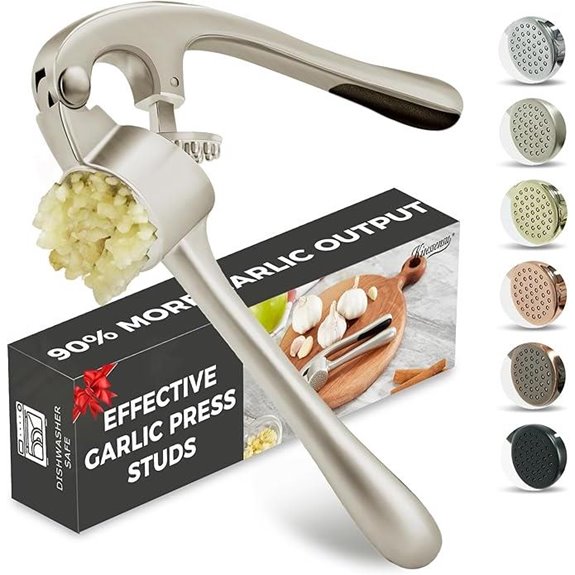 Kitessensu Heavy Duty Garlic Press & Ginger Crusher