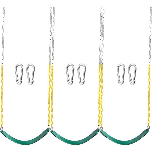 TURFEE 3 Pack Heavy Duty Swing Seats with Chains