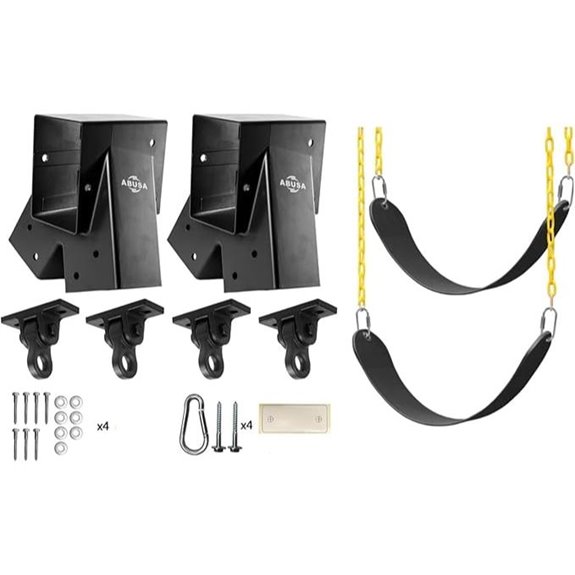 Heavy Duty Swing Set Brackets with Seats and Hardware