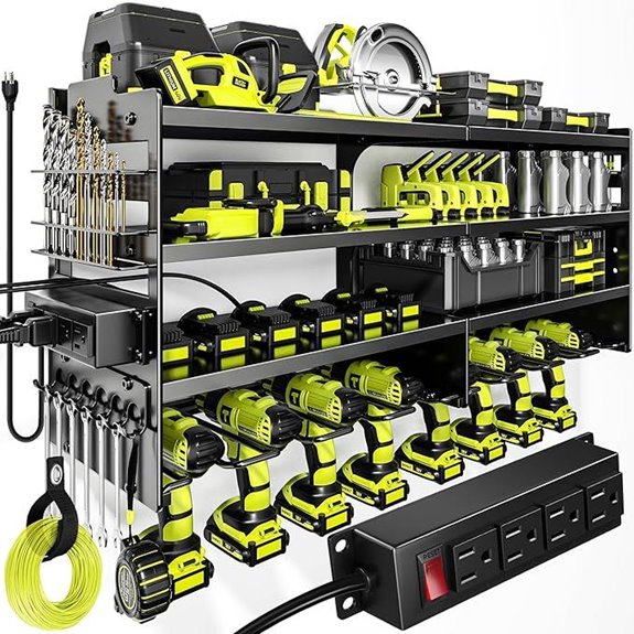 Heavy Duty Power Tool Organizer with Charging Station