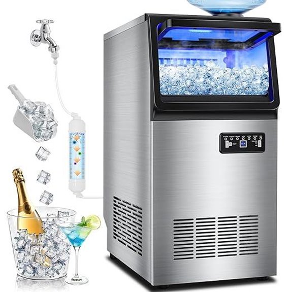 Commercial Stainless Steel Ice Maker 150LBS/24H