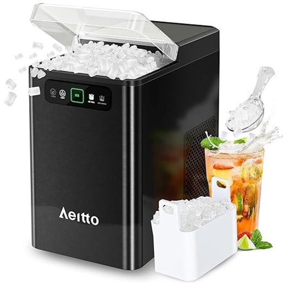 Aeitto Nugget Ice Maker 40lbs/Day Self-Cleaning