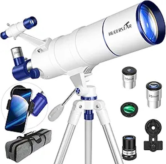 High Power 90mm Refractor Telescope with Tripod