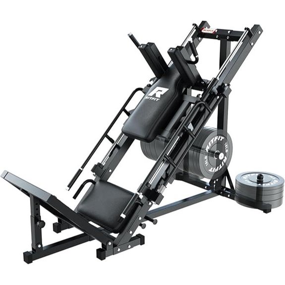RitFit Leg Press Hack Squat Machine for Home Gym