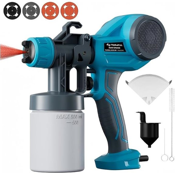 Tilswall HVLP Paint Sprayer with Nozzles & Patterns