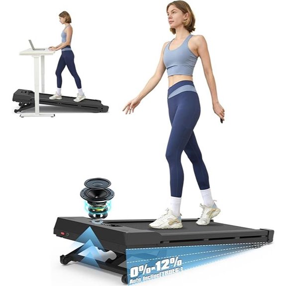 Walking Pad Treadmill with Incline Bluetooth 450 lbs