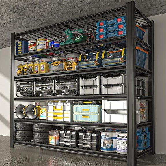 Heavy-Duty Industrial Metal Garage Shelving Unit