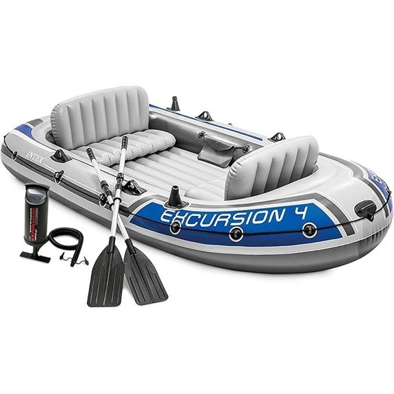 INTEX Excursion 4 Inflatable Boat with Accessories