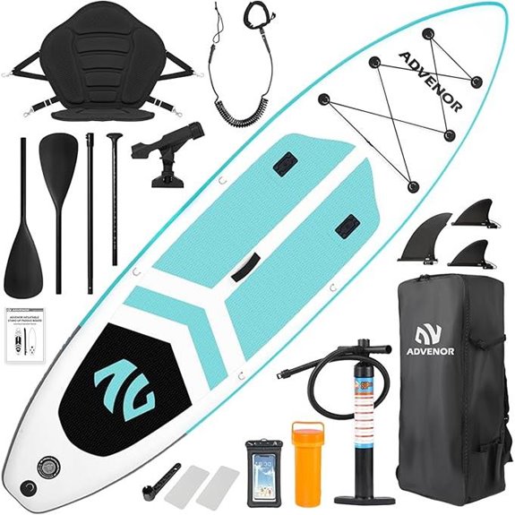 ADVENOR Inflatable Paddle Board with Accessories and Mounts