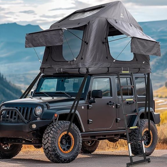 Inflatable Rooftop Tent with Air Mattress and Ladder