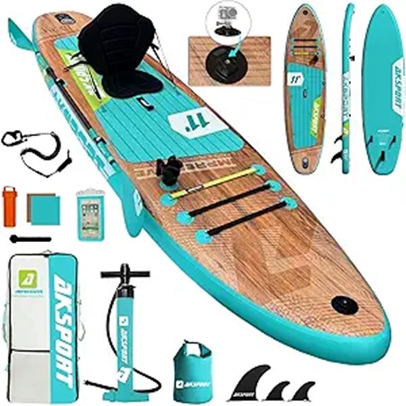 AKSPORT Inflatable SUP Board with Accessories