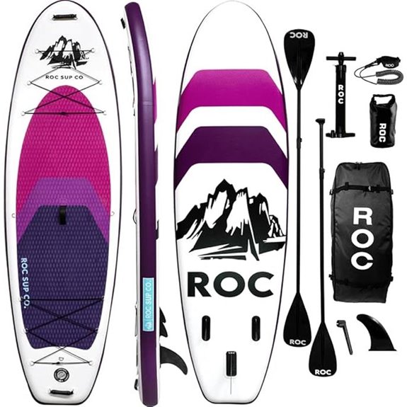 Roc Inflatable SUP Board with Accessories and Wide Deck
