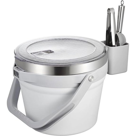 COKTIK 7L Insulated Ice Bucket with Lid & Tongs