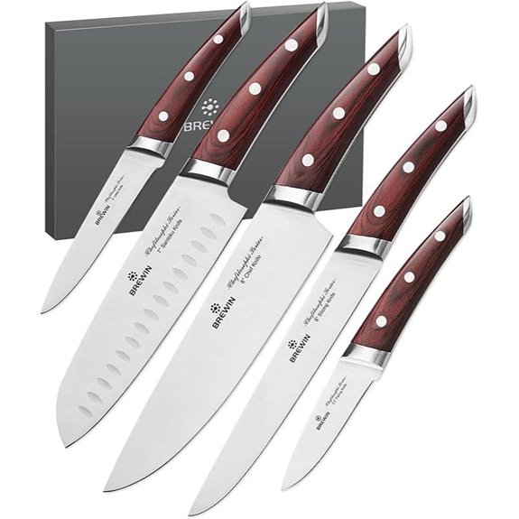 Brewin CHEFILOSOPHI 5-Piece Japanese Chef Knife Set