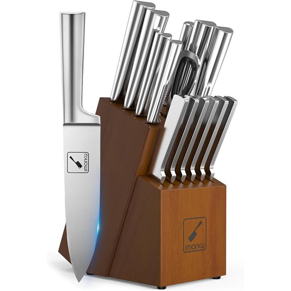 imarku 15-Piece Japanese Stainless Steel Knife Set