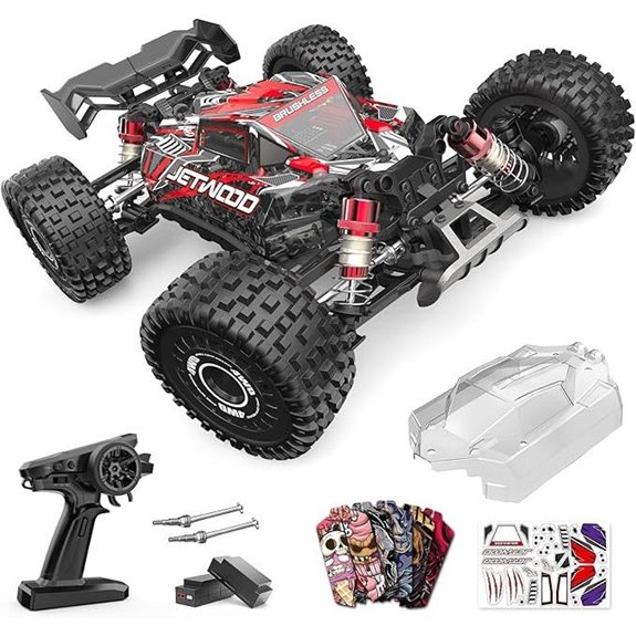 Jetwood 1/16 Brushless RC Car with 2 Batteries