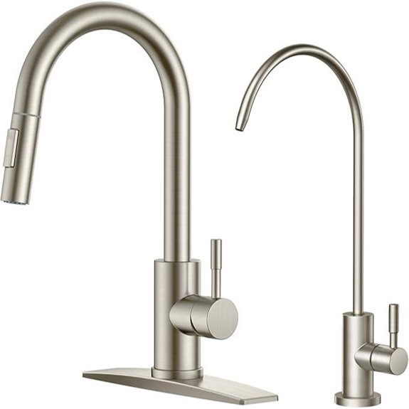 FORIOUS Kitchen Faucet with Water Filter and Pot Filler