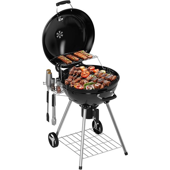 22-Inch Charcoal Grill with 500+ Sq. In. Cooking Area