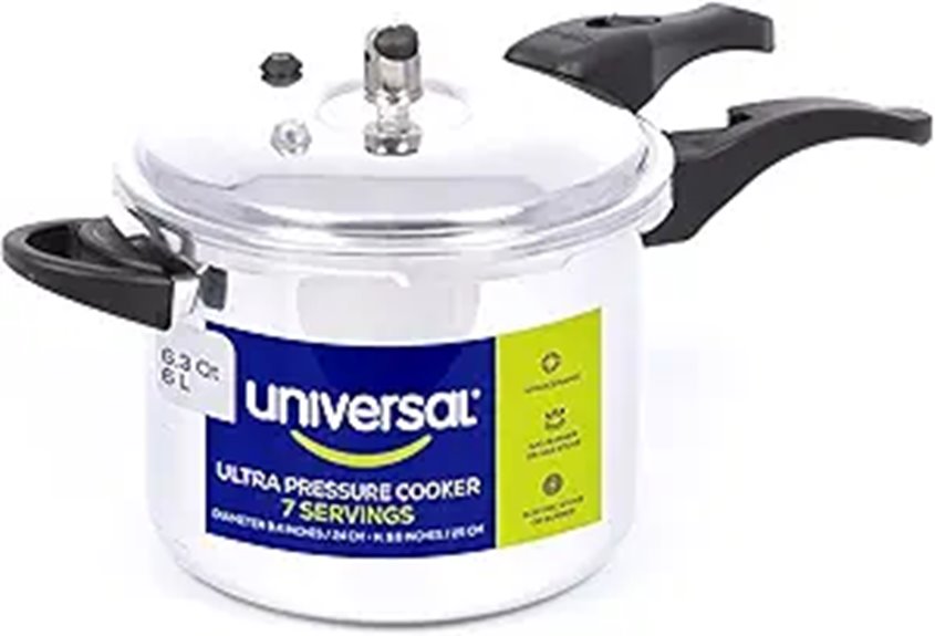 Universal 6.3 Quart Aluminum Pressure Cooker
